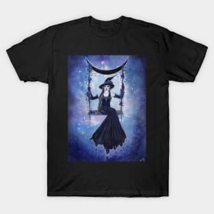 Moon Swing Witch By Renee Lavoie T-Shirt